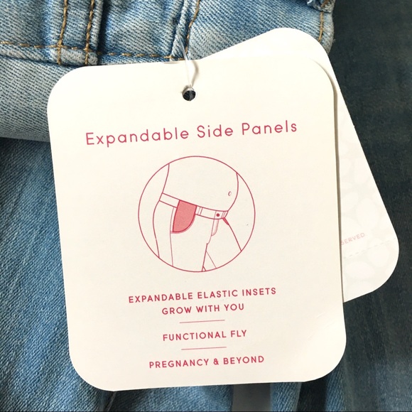 NWT Isabel Maternity Side Panel Light Wash Jeans - Picture 7 of 8